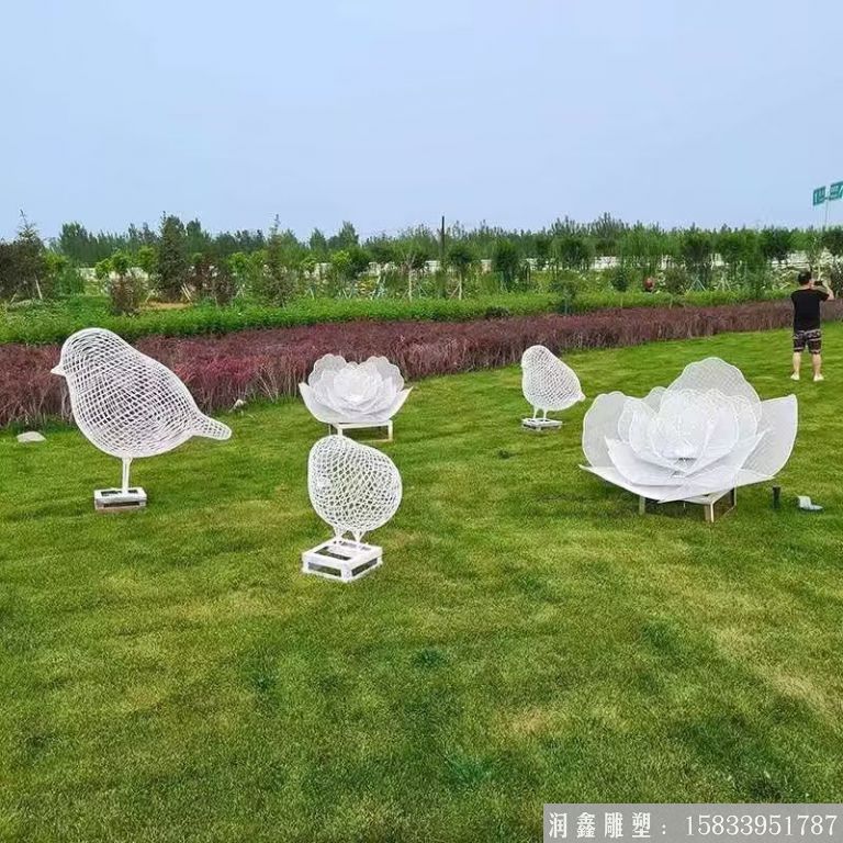 廠家加工不銹鋼鳥類雕塑 鏤空鳥雕塑