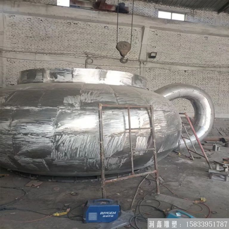 不銹鋼白鋼天壺雕塑噴泉，茶壺流水壺噴泉