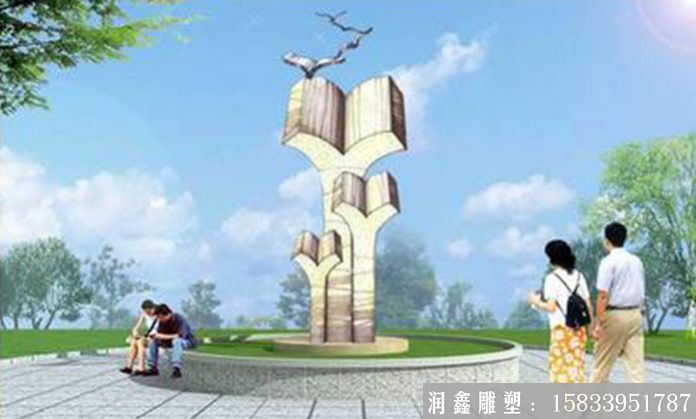 校園不銹鋼雕塑設(shè)計，圖紙